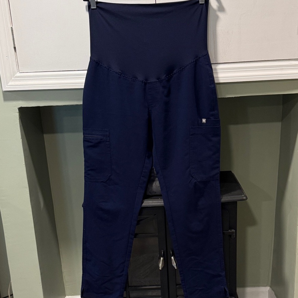 Figs Maternity Navy Straight Leg Scrub Pants